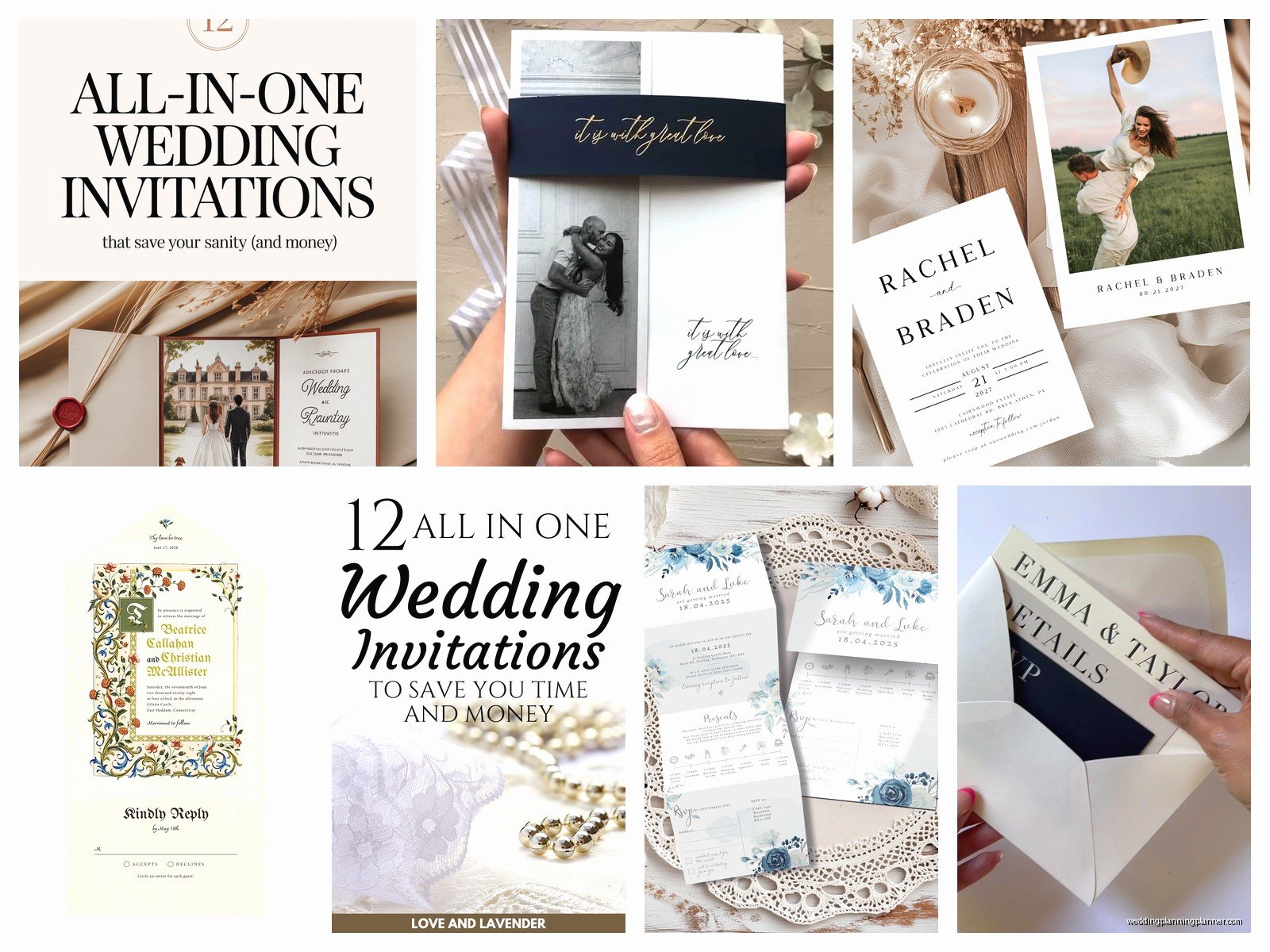 All in One Wedding Invitations: Complete Suite Packages