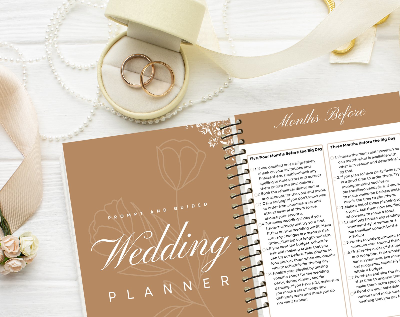 Earth Tones Wedding Planner Bundle – 200-Page Printable PDF + 10 Editable Wedding Invitations | Instant Digital Download - Image 2