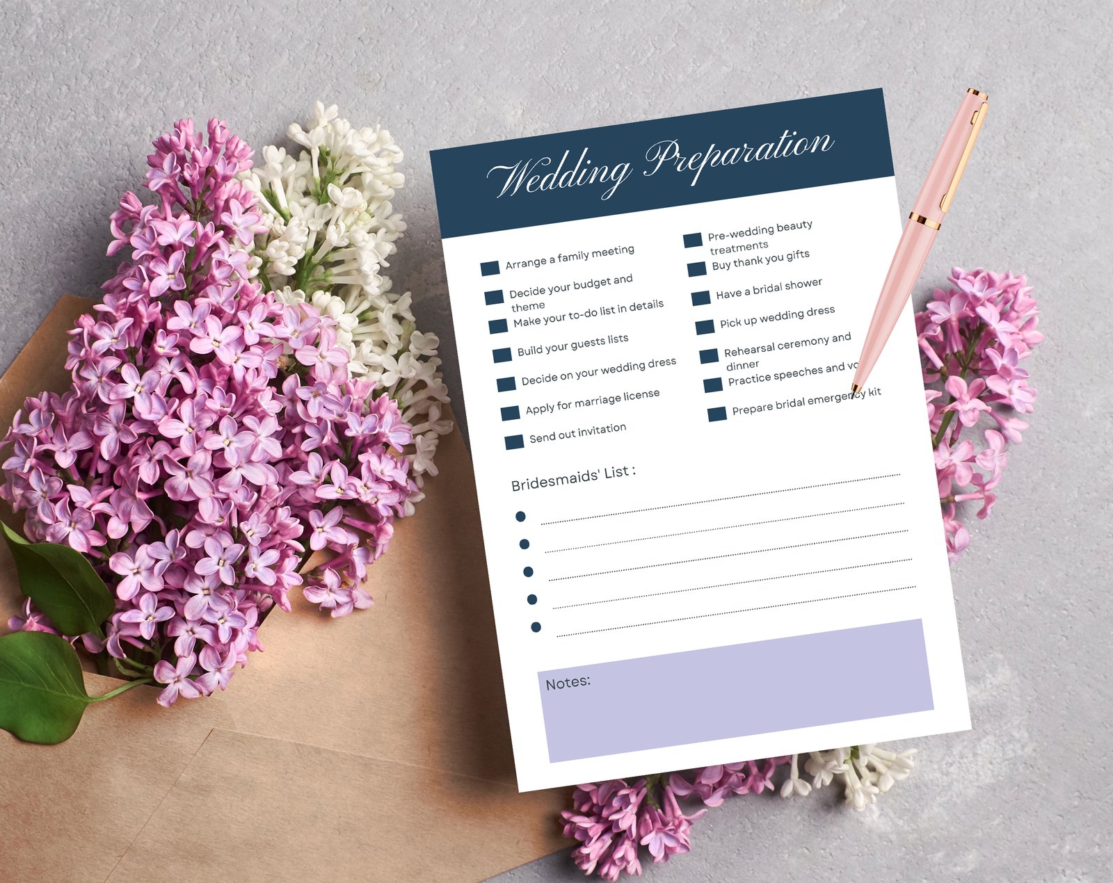 Navy Blue Wedding Planner Bundle – 200-Page Printable PDF + 10 Editable Wedding Invitations | Instant Digital Download - Image 5