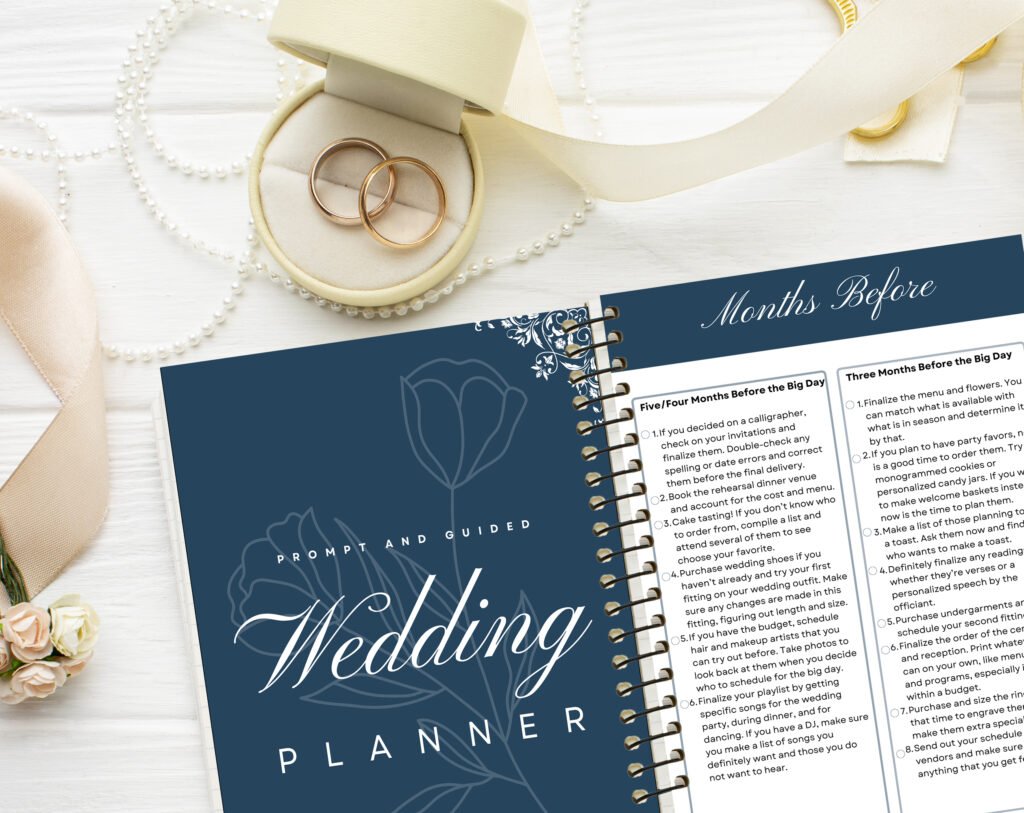 Alternative view of Navy Blue Wedding Planner Bundle – 200-Page Printable PDF + 10 Editable Wedding Invitations | Instant Digital Download