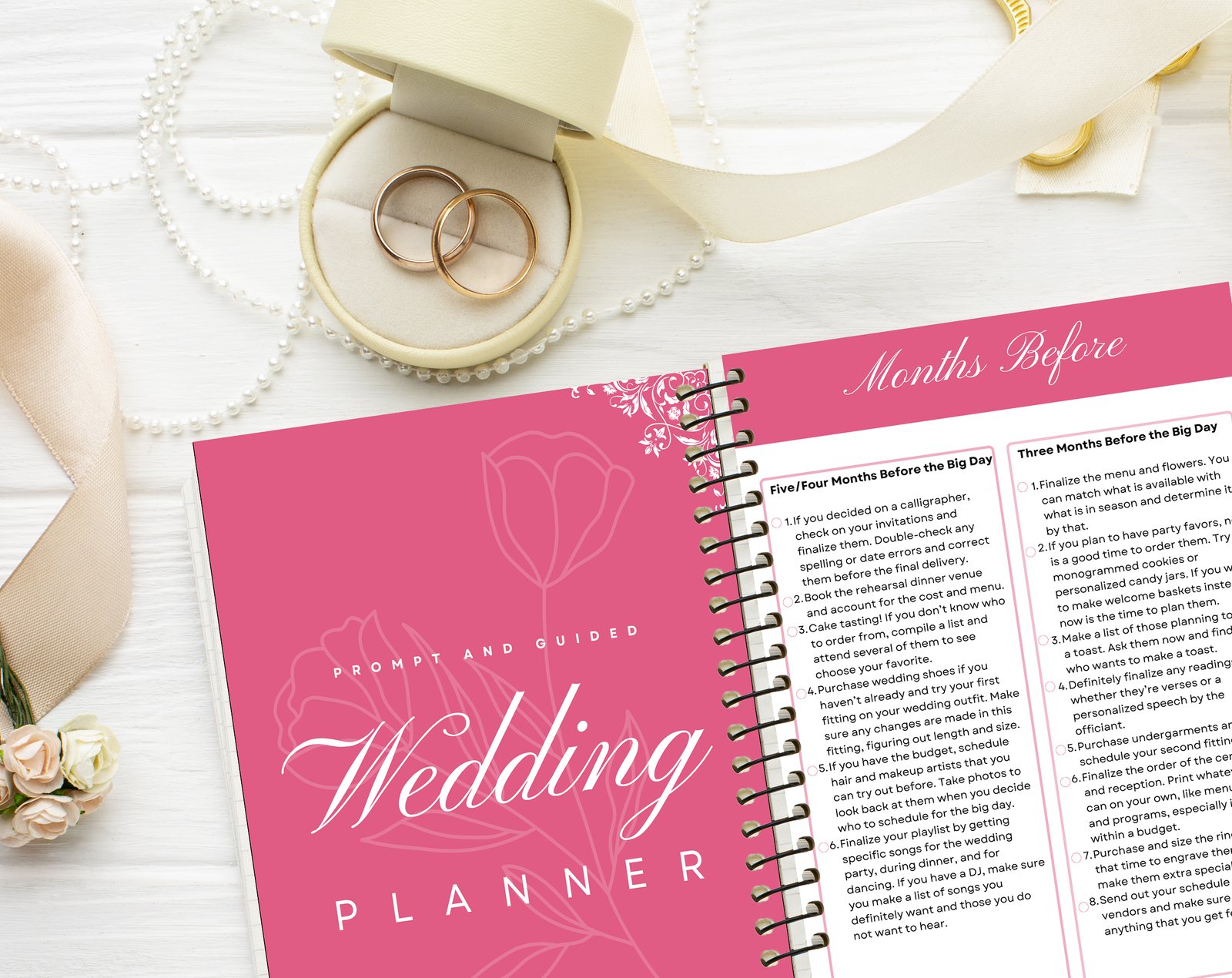 Blush Pink Wedding Planner Bundle – 200-Page Printable PDF + 10 Editable Wedding Invitations | Instant Digital Download - Image 7