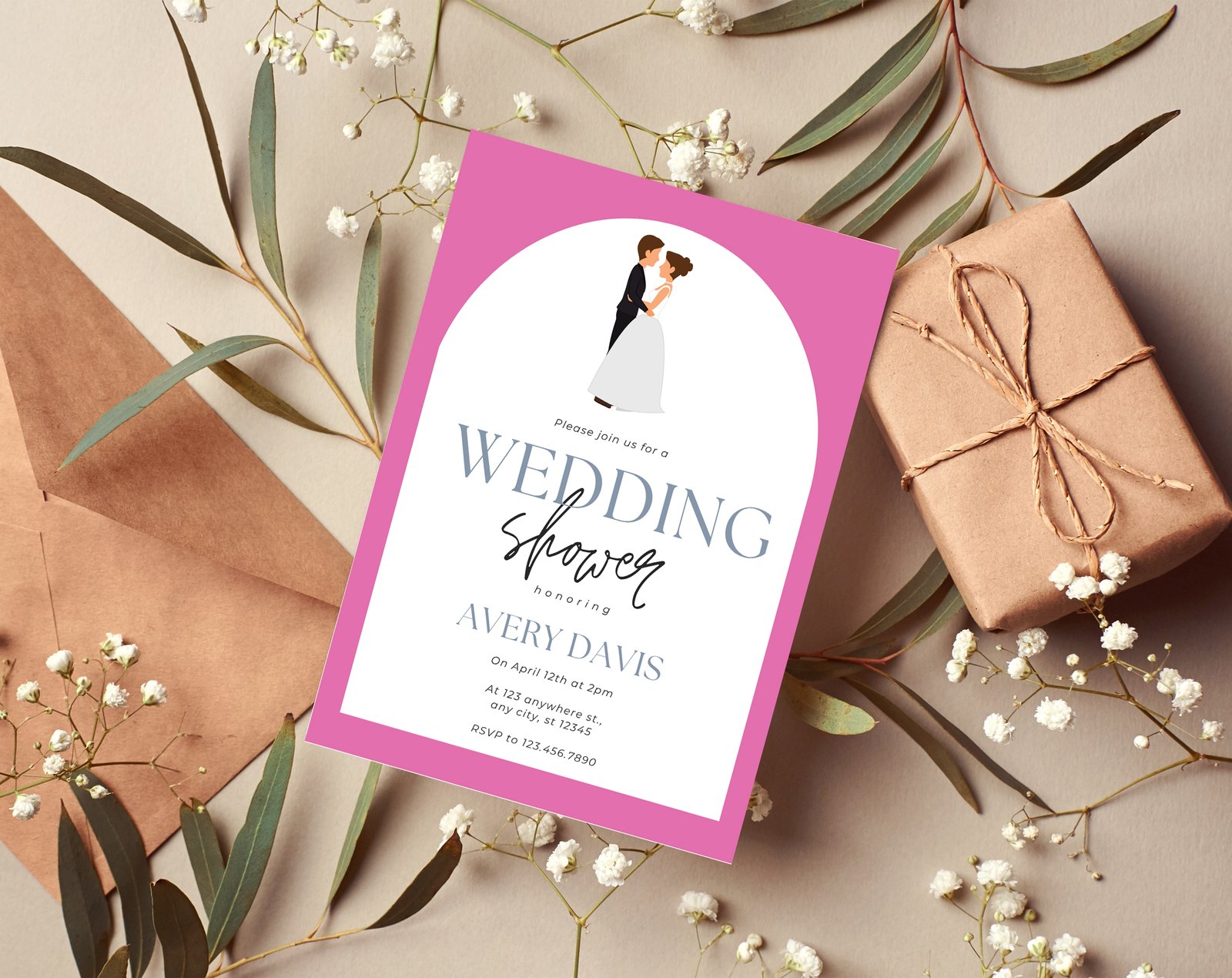 Blush Pink Wedding Planner Bundle – 200-Page Printable PDF + 10 Editable Wedding Invitations | Instant Digital Download - Image 8