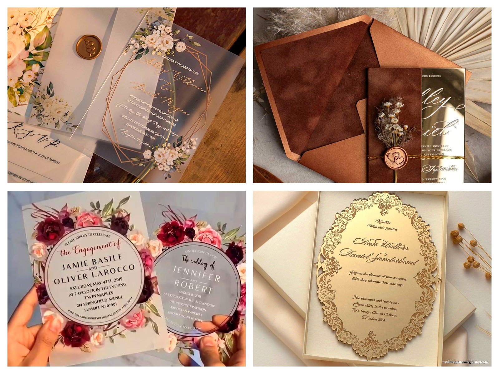 Acrylic Wedding Invitations: Clear Perspex Modern Designs