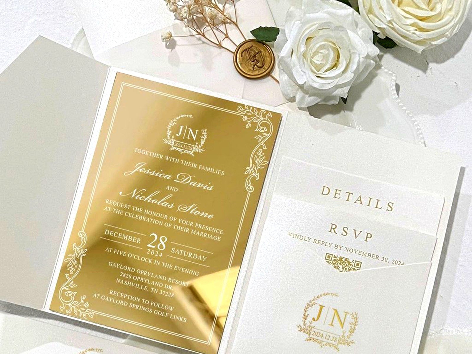 Acrylic Wedding Invitations: Clear Perspex Modern Designs