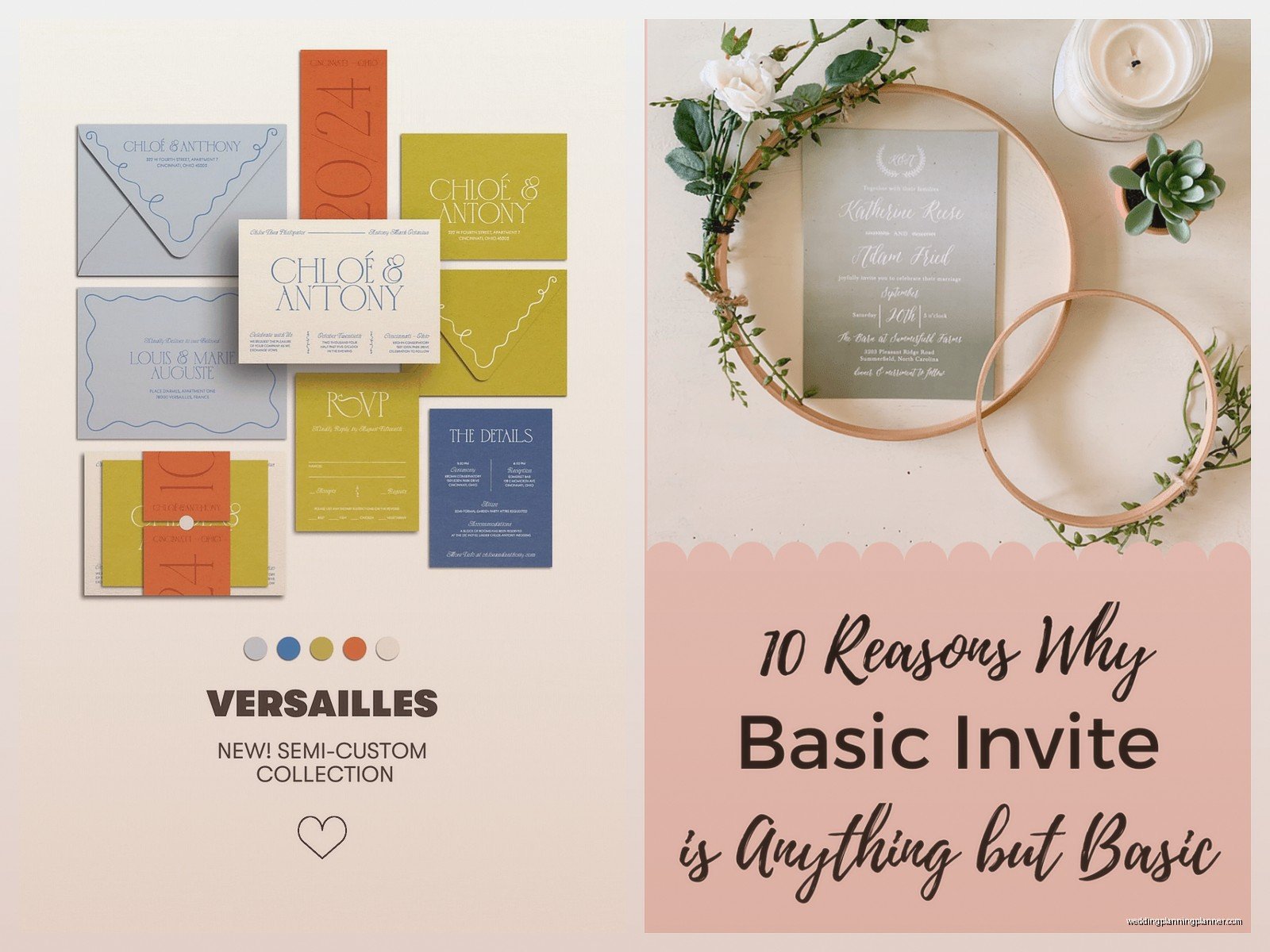 Basic Invite Wedding Invitations: Customization Platform