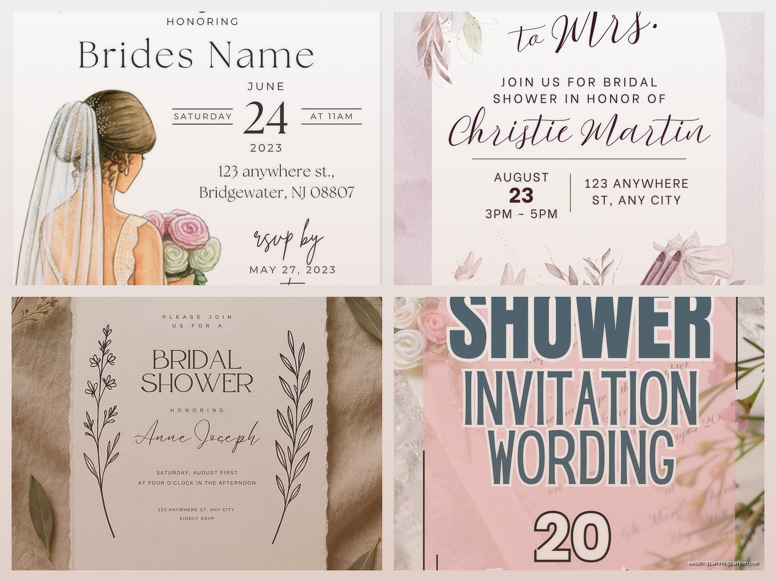 Bridal Shower Invite Examples: Party Design Samples
