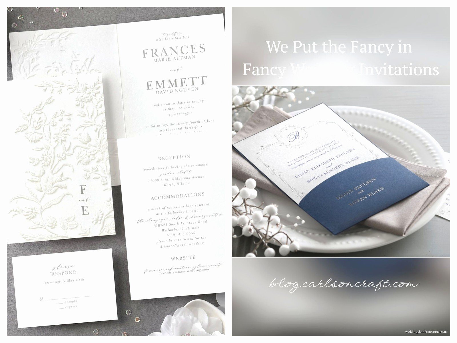 Carlson Craft Wedding Invitations: Traditional Stationery