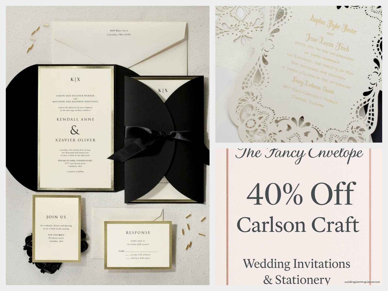 Carlson Craft Wedding Invitations: Traditional Stationery