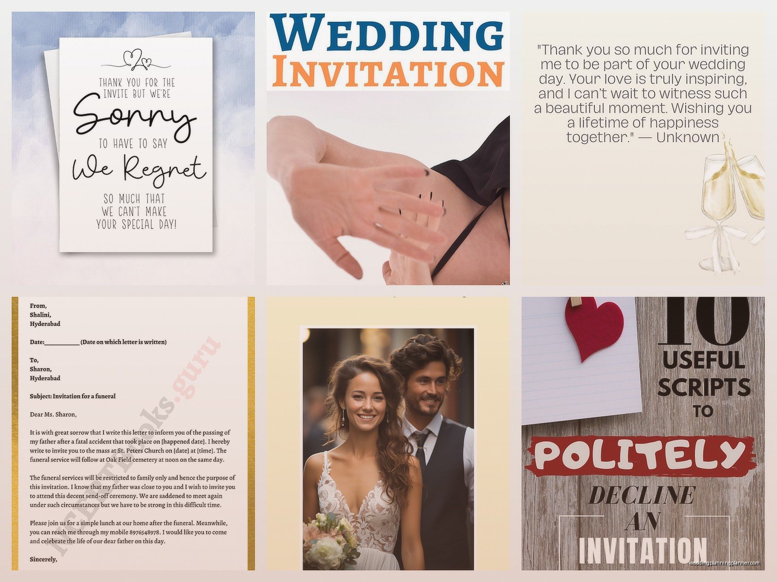 Declining A Wedding Invitation: Design & Ordering Guide