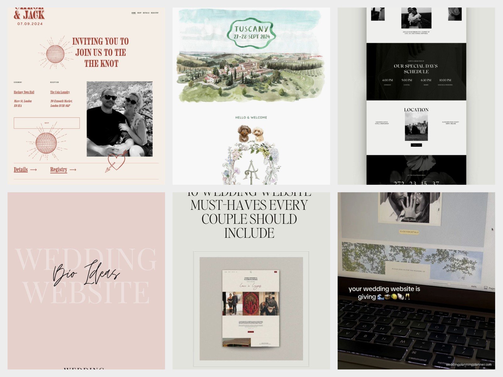 Examples of Wedding Websites: Event Site Design Inspiration