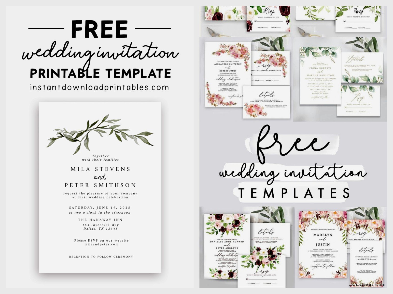 Free Wedding Invitation Templates: Printable Downloads