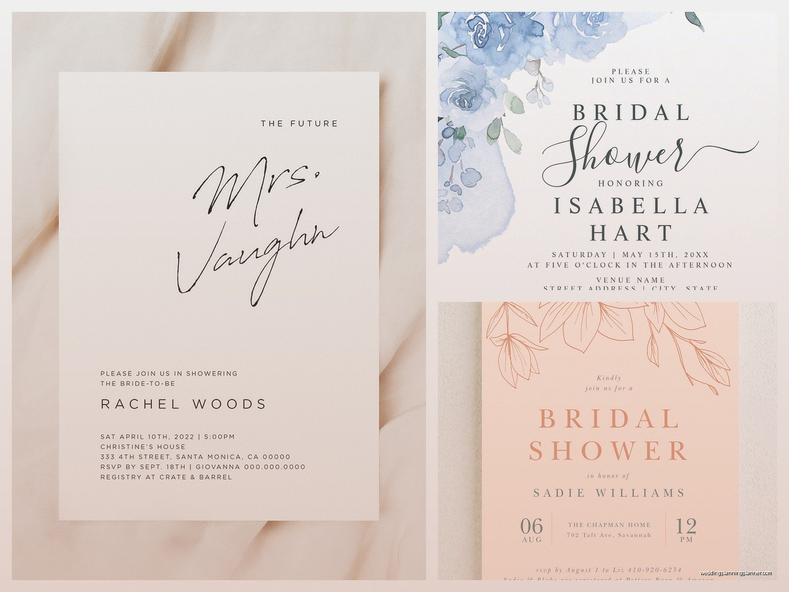 Sample Bridal Shower Invitations: Party Design Examples