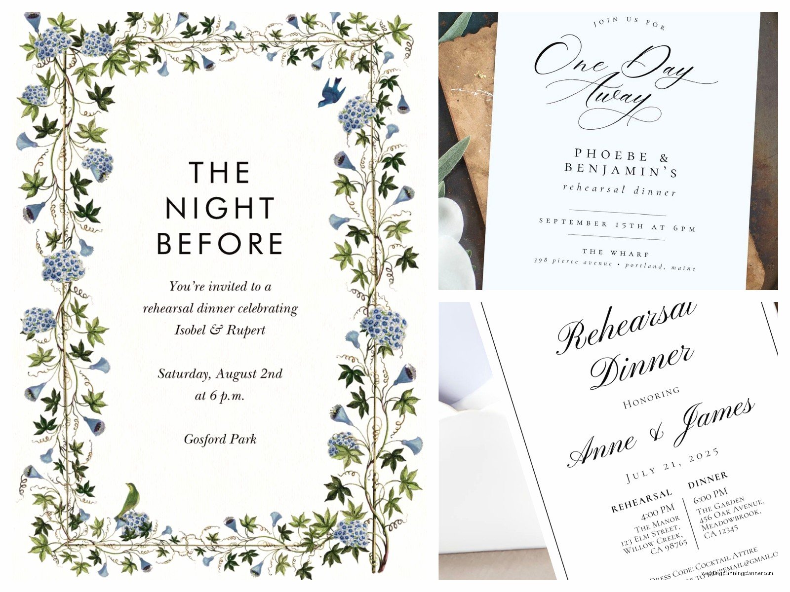 Sample Rehearsal Dinner Invitations: Pre-Wedding Examples