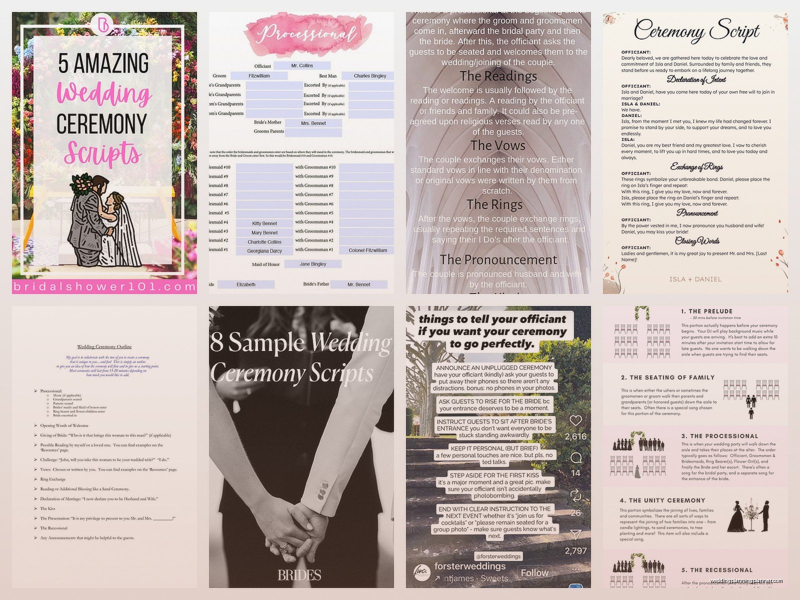 Sample Wedding Ceremony: Service Script Examples
