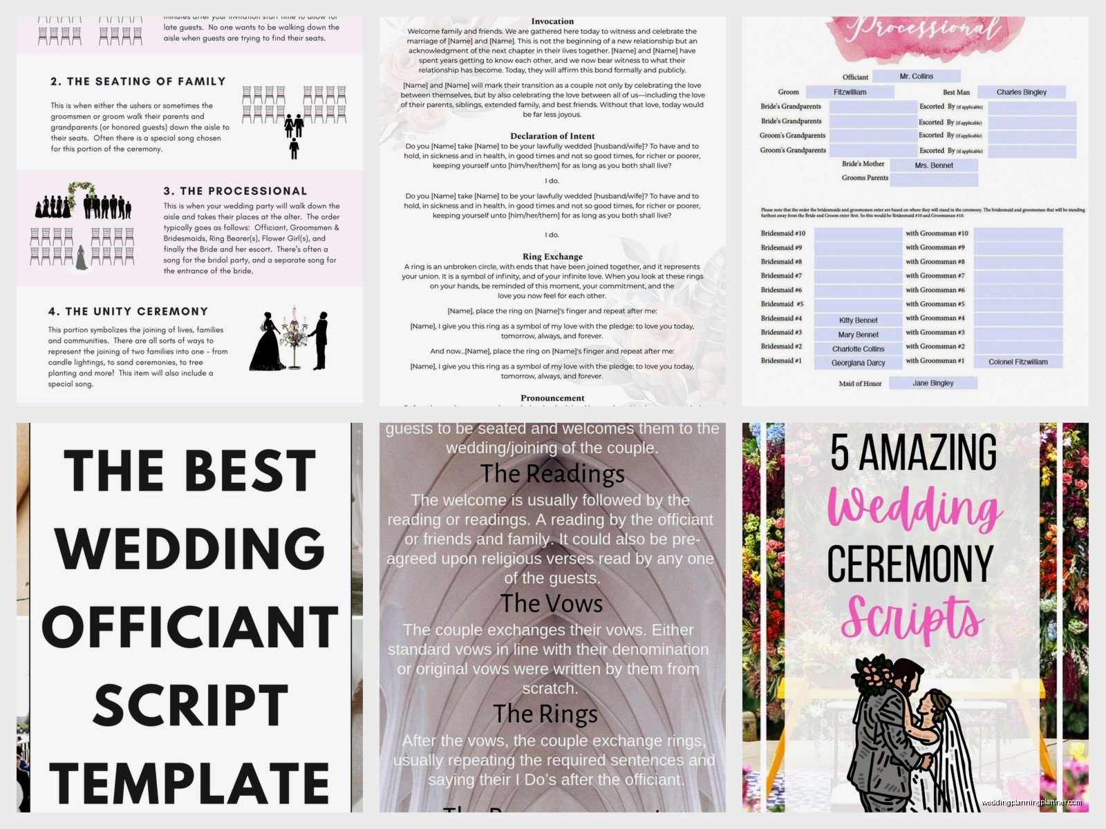 Sample Wedding Ceremony: Service Script Examples