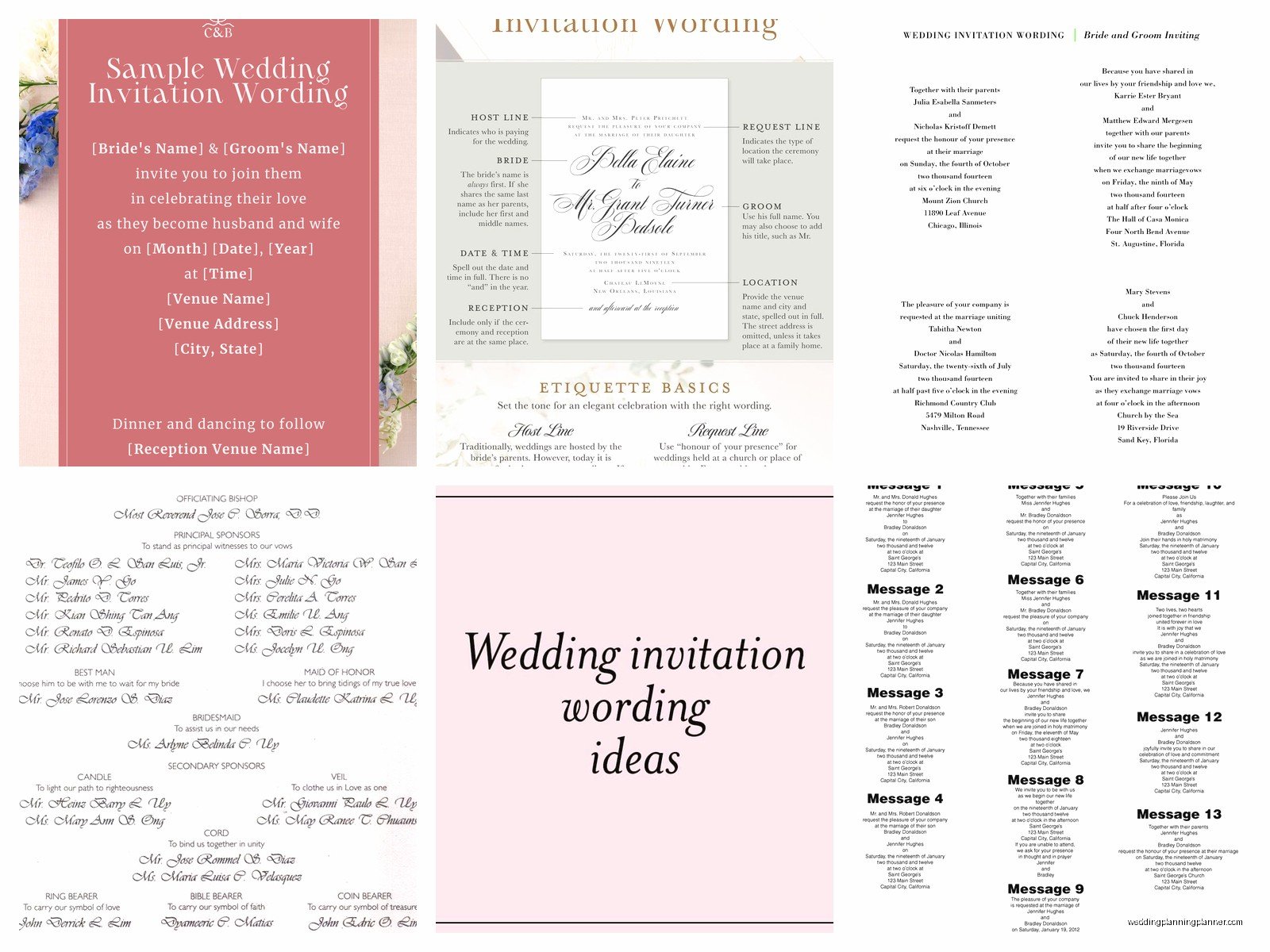 Sample Wedding Invitation Wording: Text Examples & Etiquette