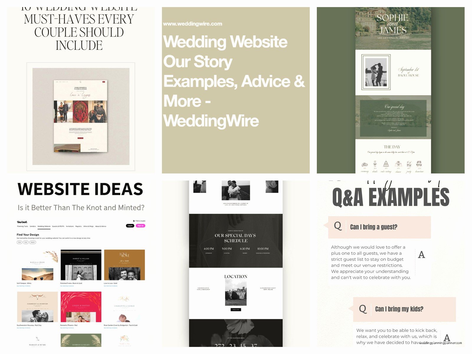 Sample Wedding Websites: Event Site Design Examples