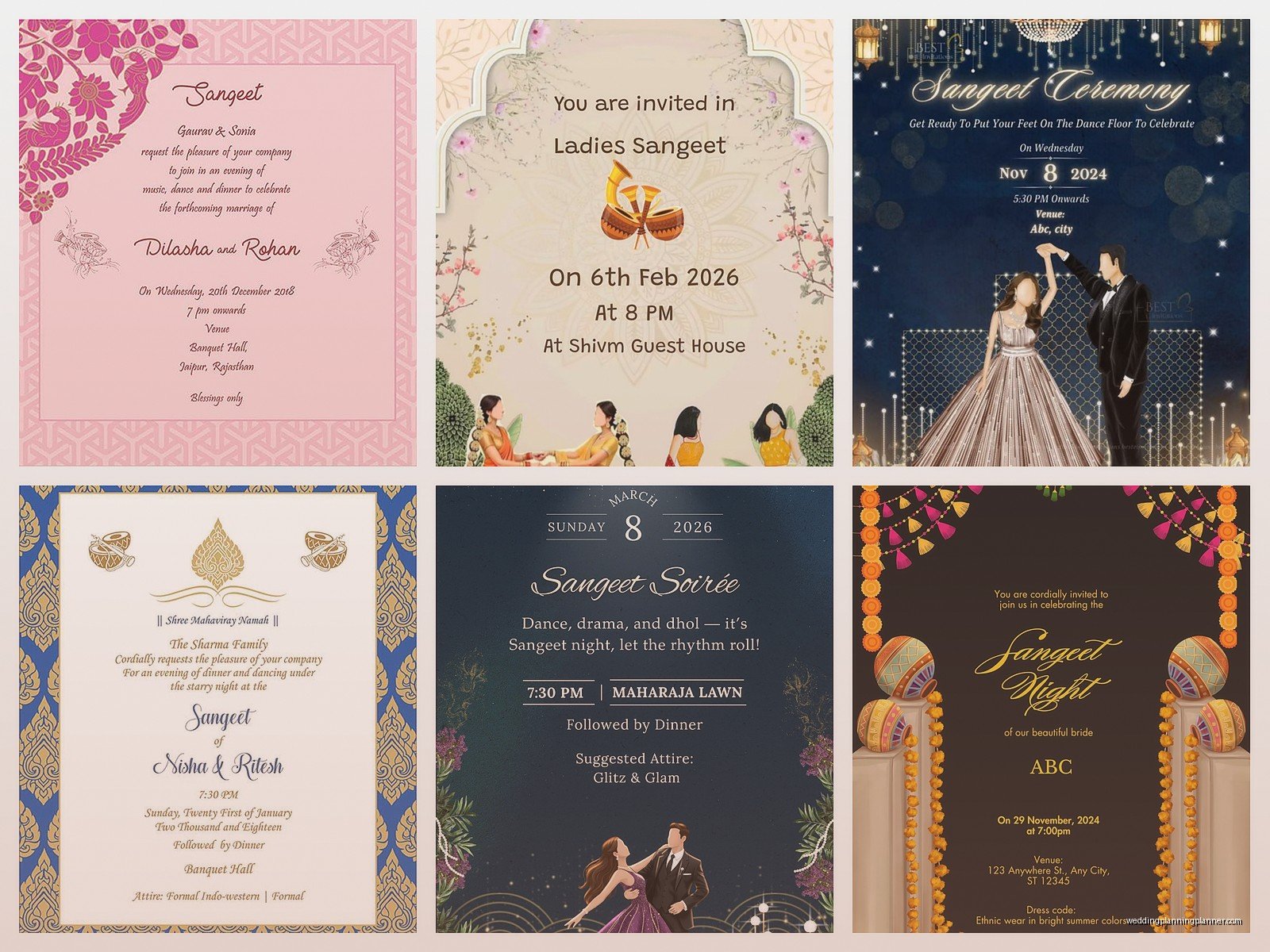 Sangeet Invitation Wording: Design & Ordering Guide