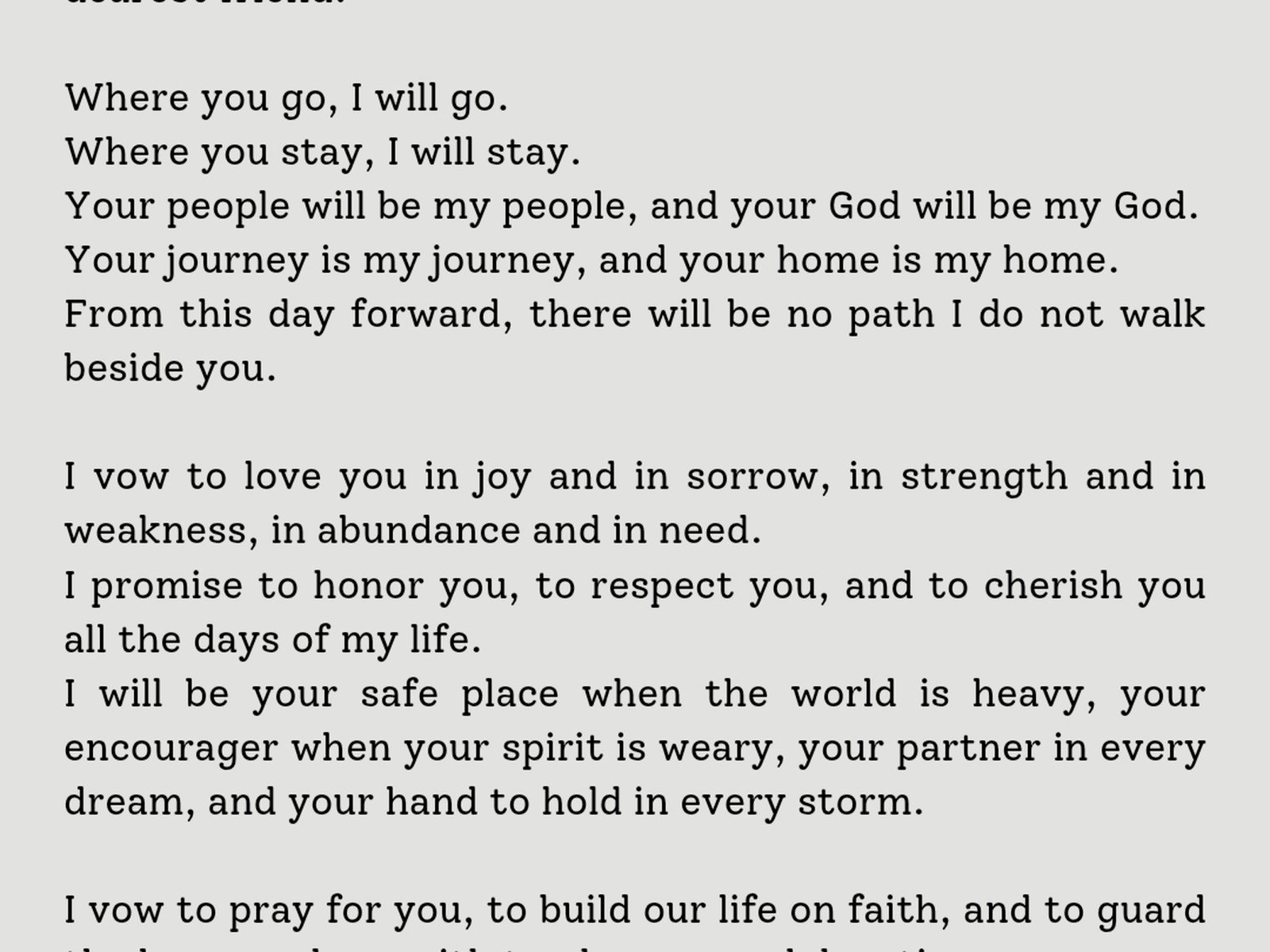 Unique Wedding Vows Examples: Personal Promise Samples