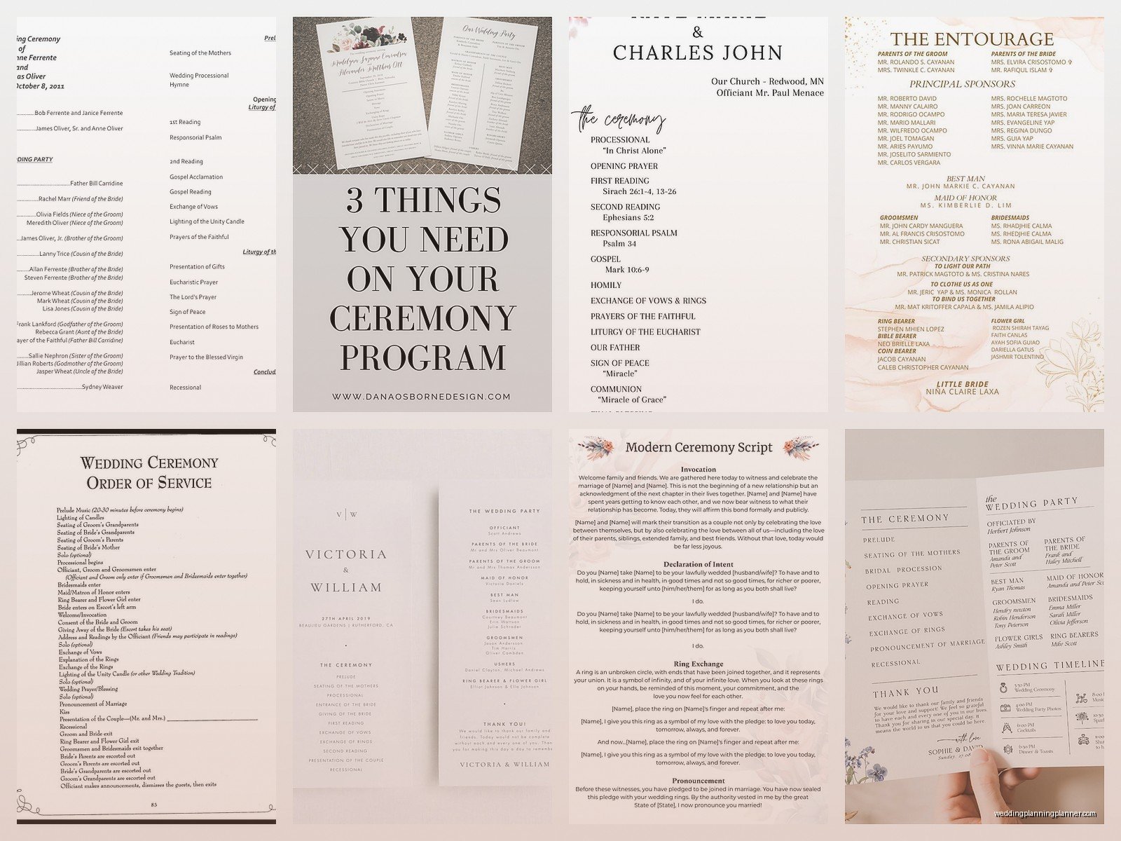 Wedding Ceremony Program Examples: Order of Service Samples