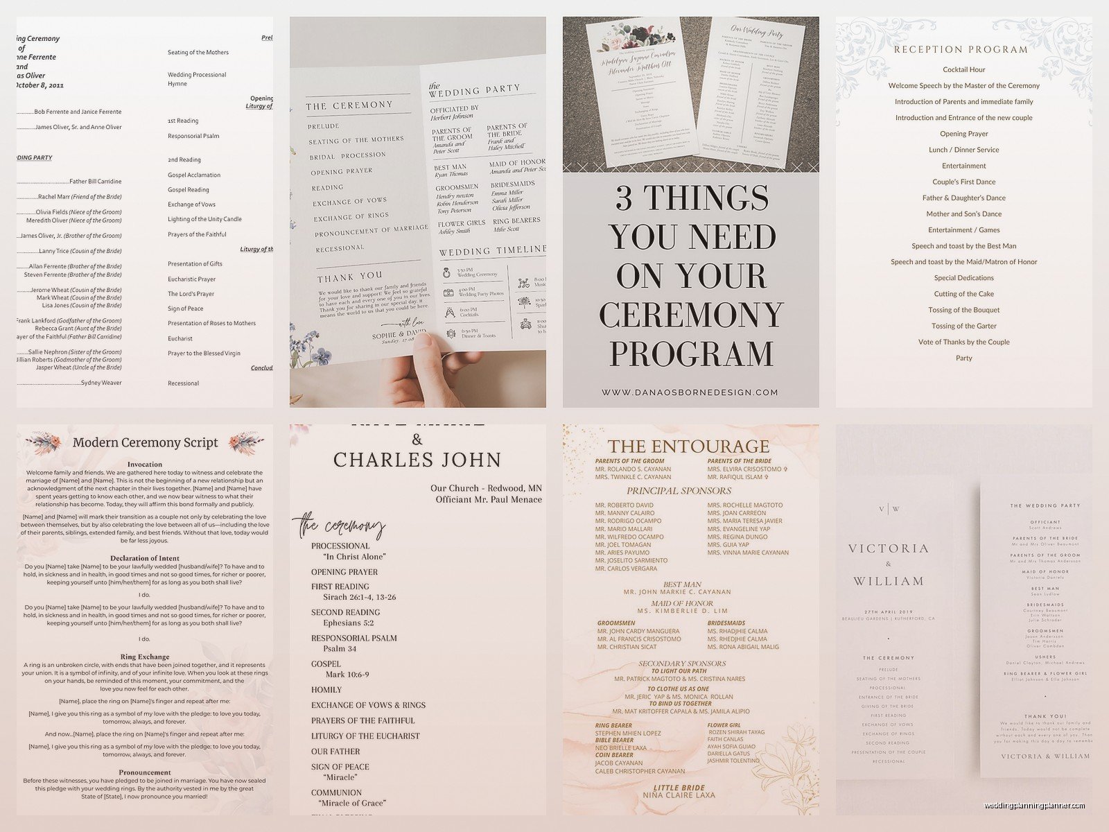 Wedding Ceremony Program Examples: Order of Service Samples
