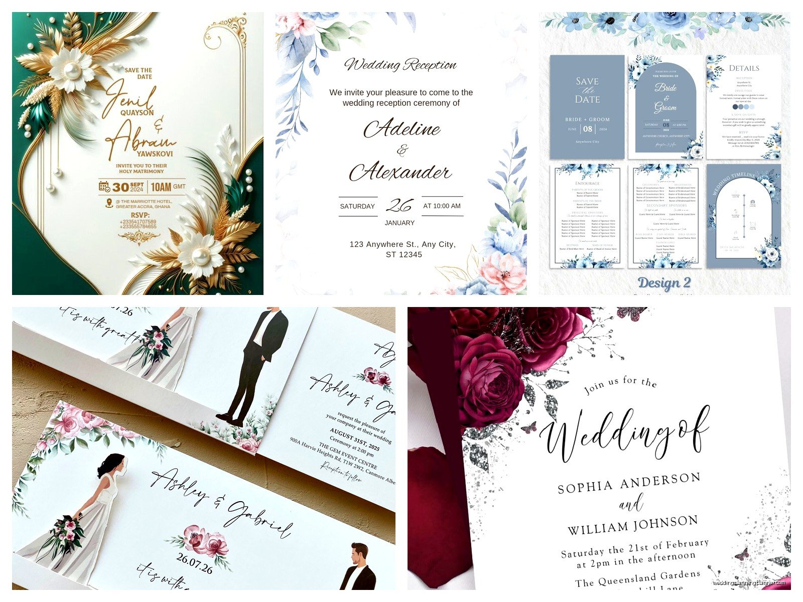 Wedding Invitation Card Samples: Design Examples