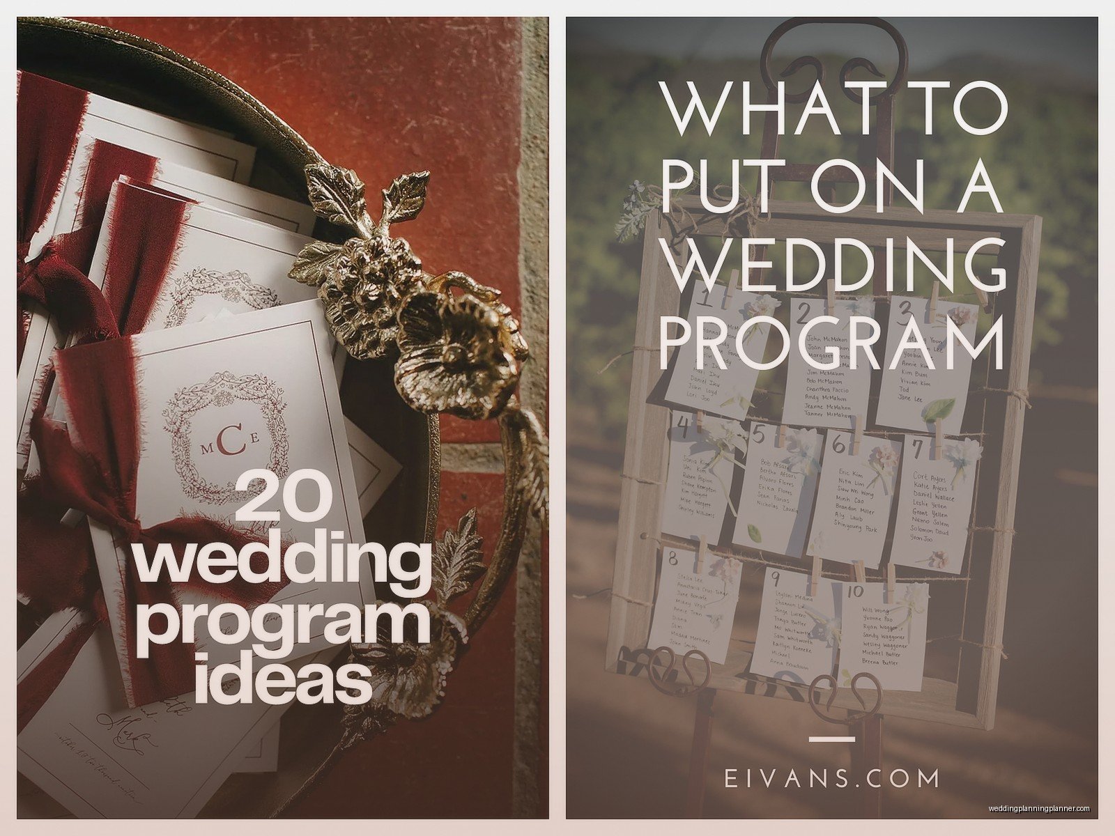 Wedding Program Examples: Ceremony Order Samples