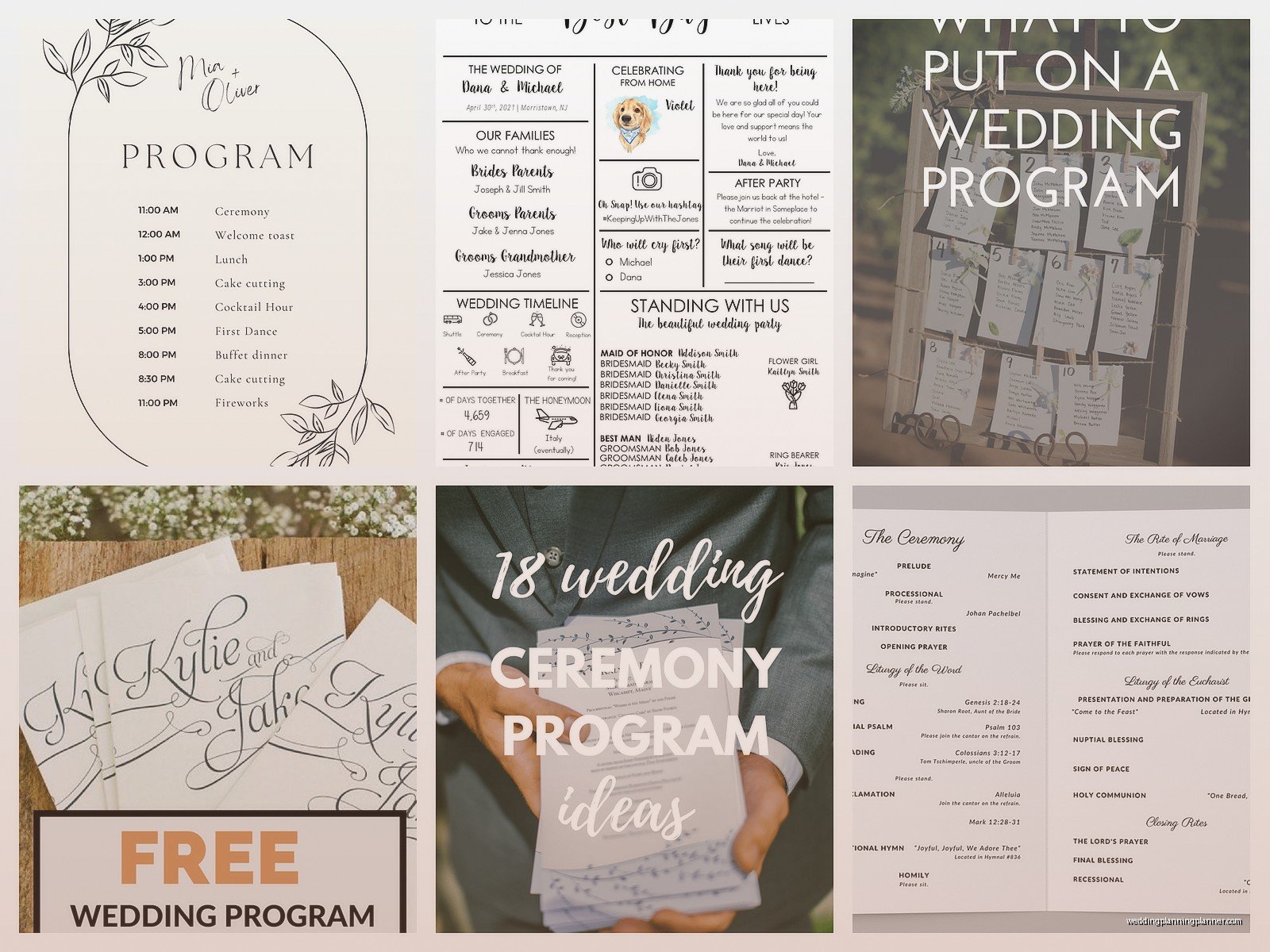 Wedding Program Template: Ceremony Order Free Downloads