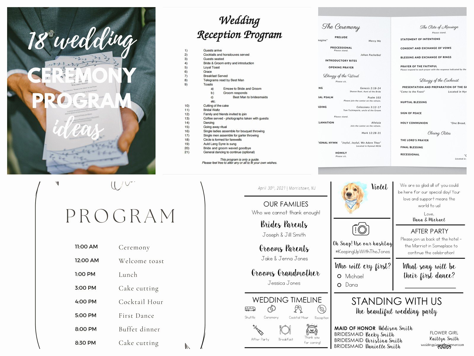 Wedding Program Template: Ceremony Order Free Downloads