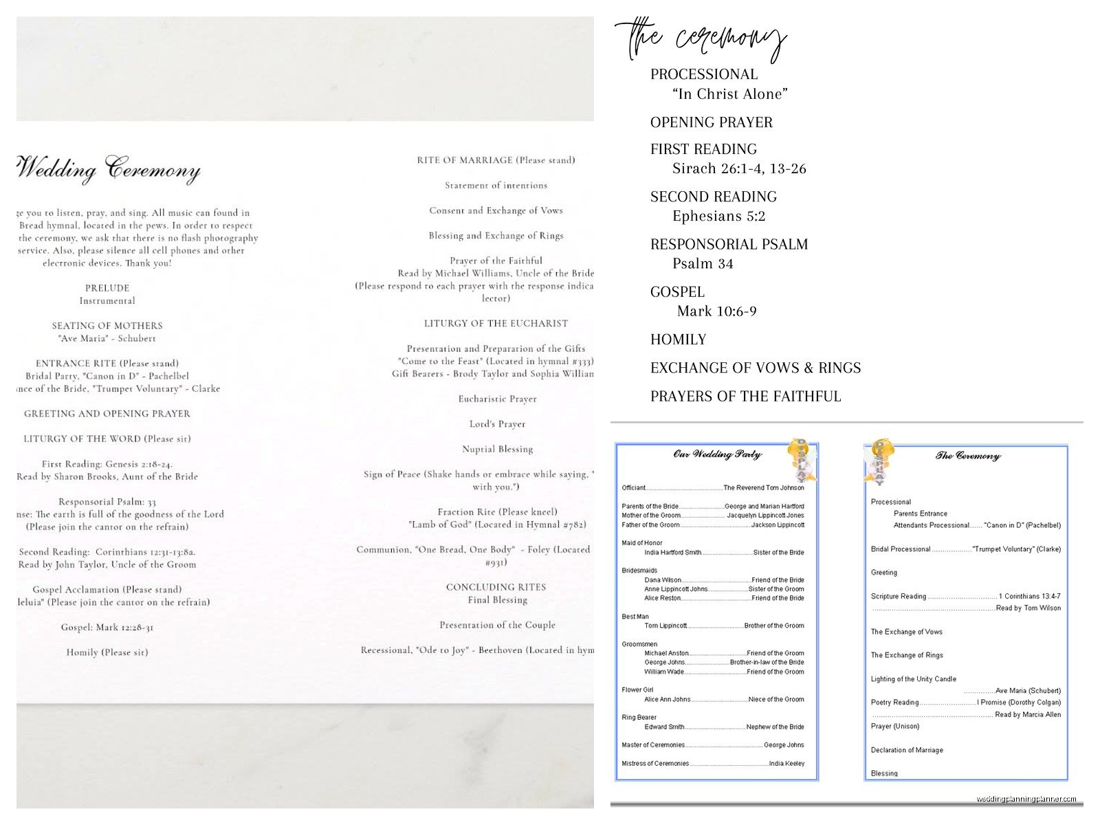 Christian Wedding Program Sample: Sample Ideas & Examples