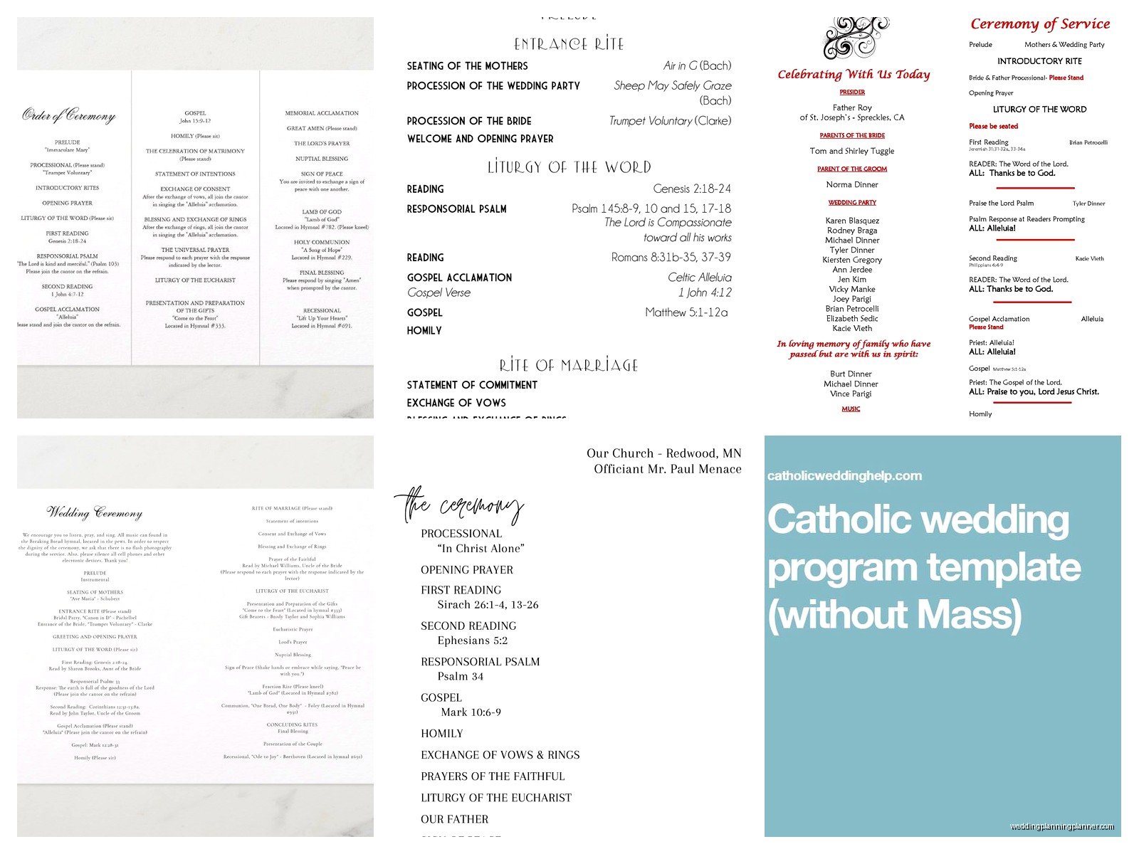 Christian Wedding Program Sample: Sample Ideas & Examples