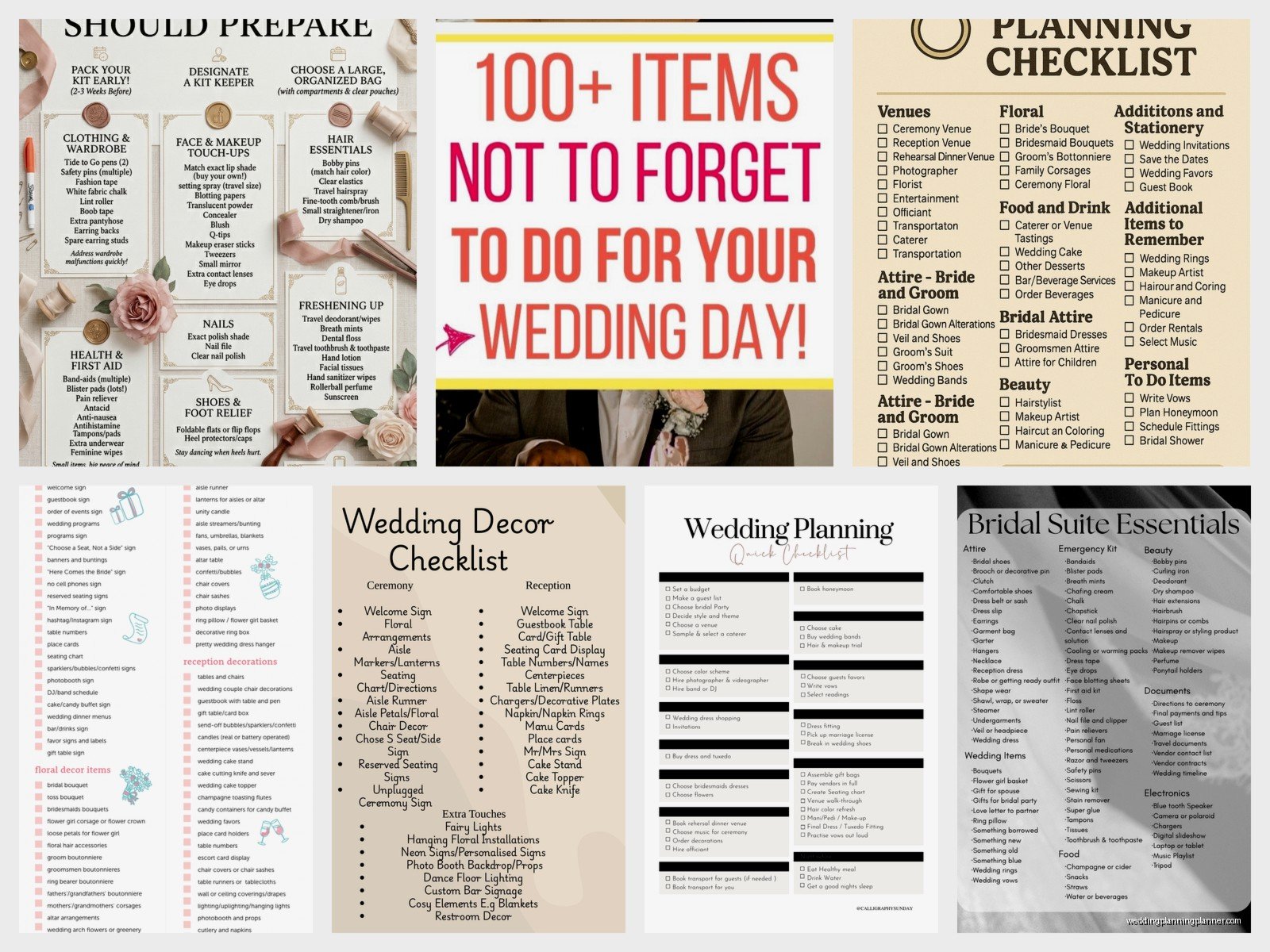 Everything You Need for a Wedding: Complete Checklist