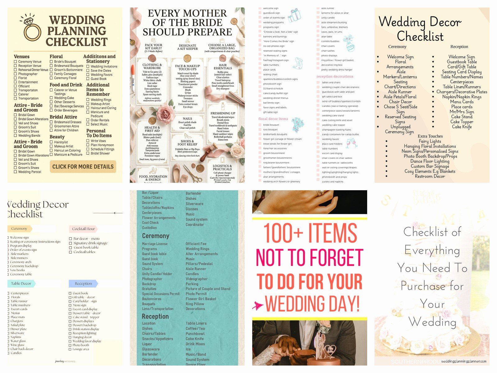 Everything You Need for a Wedding: Complete Checklist