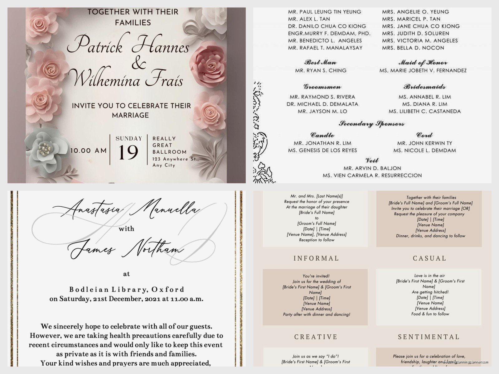 Examples Of Invitation Card: Sample Ideas & Examples