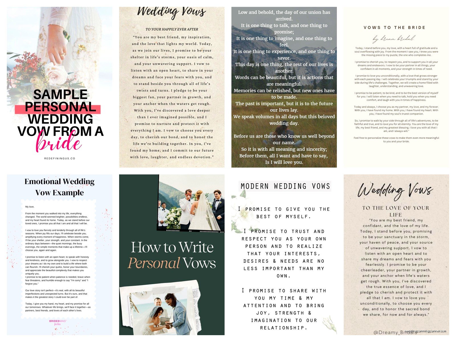 Examples Of Personal Vows: Sample Ideas & Examples