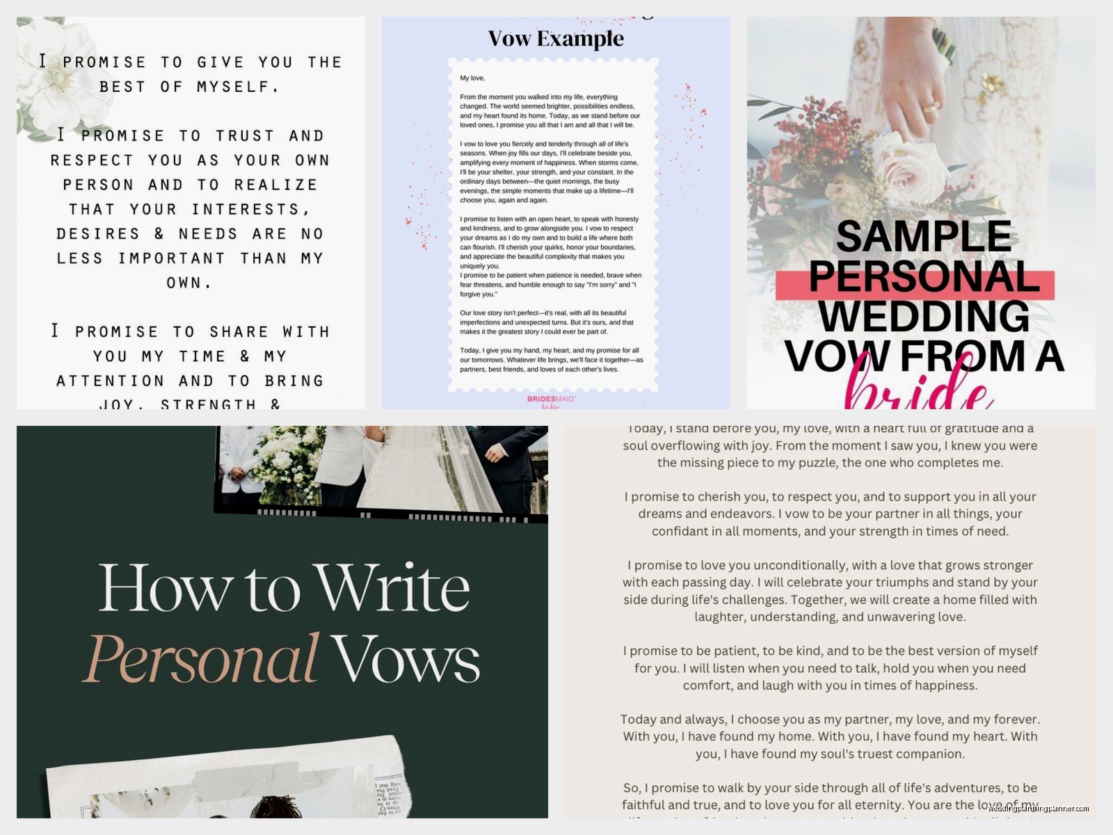 Examples Of Personal Vows: Sample Ideas & Examples
