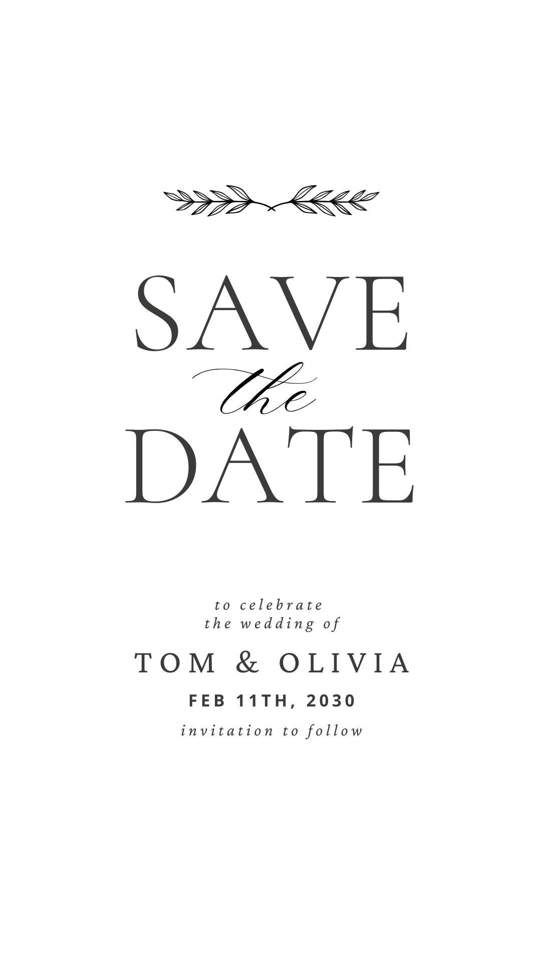 Customizable Wedding Video Invitations templates, Canva Editable Digital Wedding invitation Minimalist, Animated Custom Invitation - Image 8
