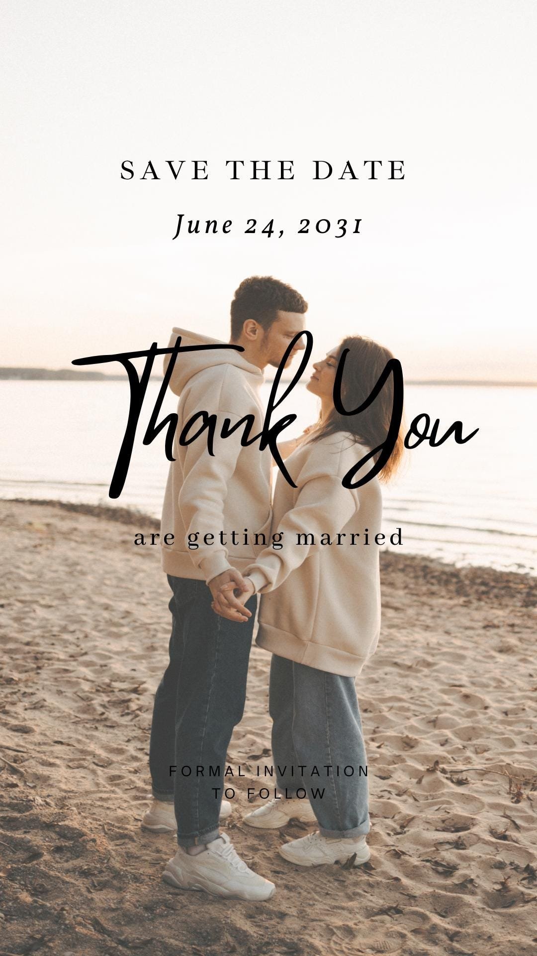 Wedding Video Invitations templates, Customizable Canva Digital Wedding invitation Minimalist, Animated Custom Invitation, Editable template - Image 10