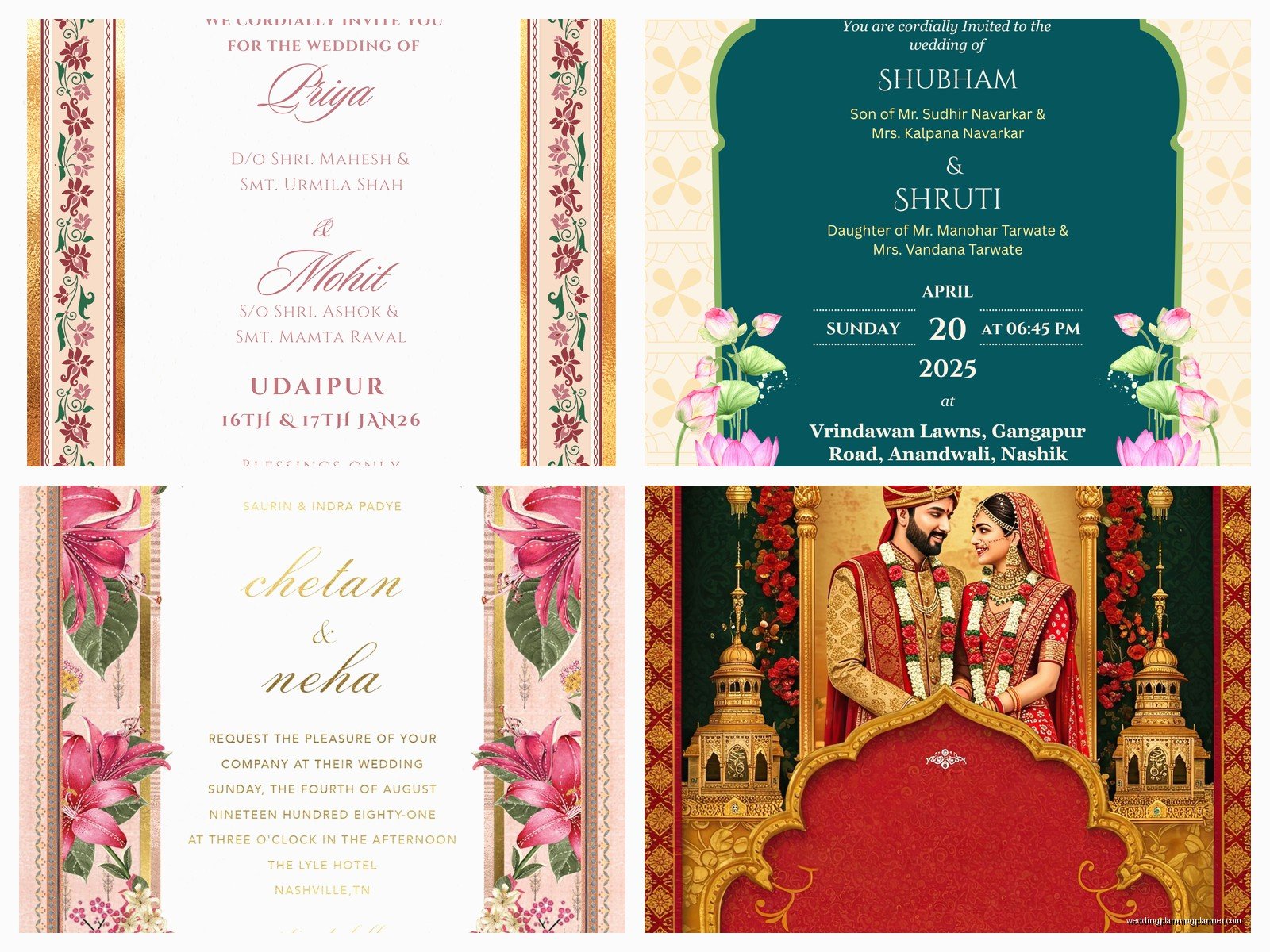 Indian Wedding Card Design: Traditional Layout Ideas