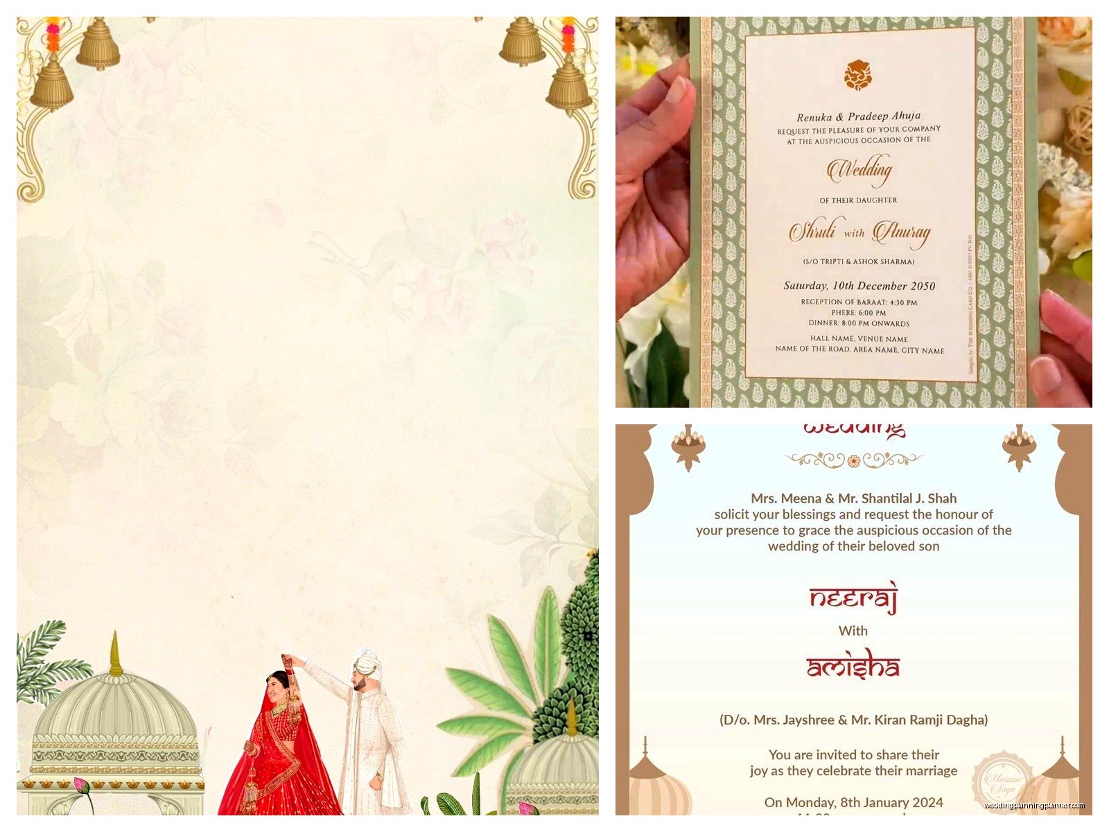 Indian Wedding Card Sample: Sample Ideas & Examples