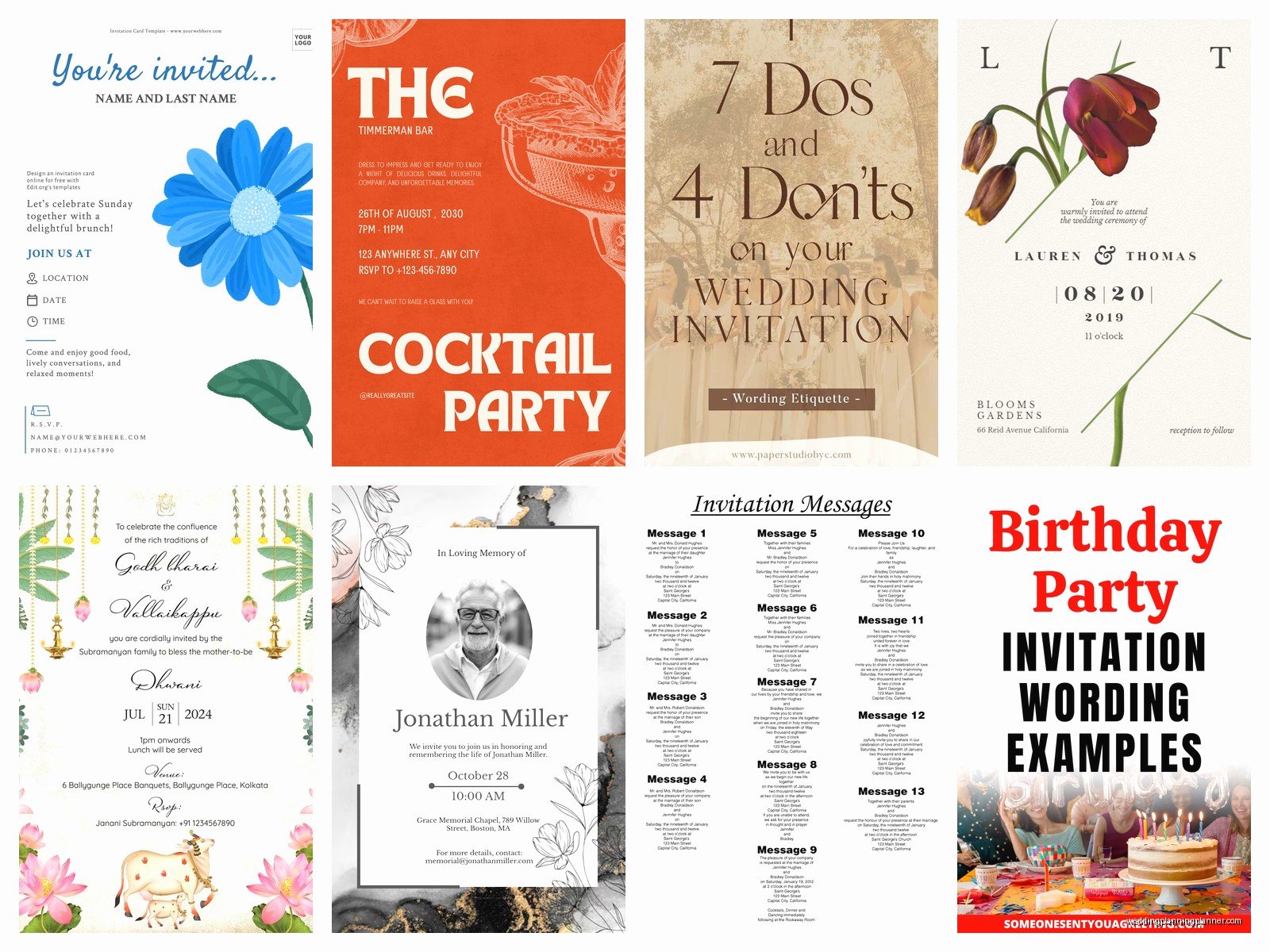 Invitation Examples: Design Samples & Inspiration
