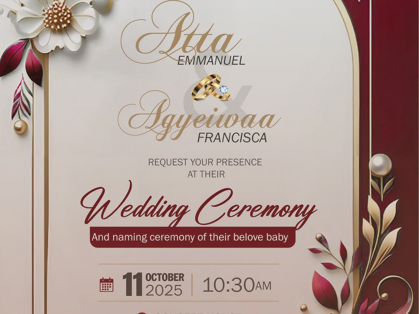 Marriage Invitation Card Sample: Sample Ideas & Examples