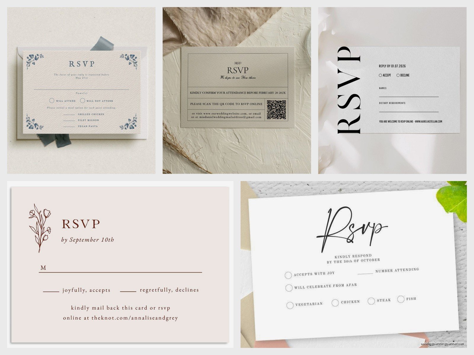 Sample RSVP Cards: Response Card Examples