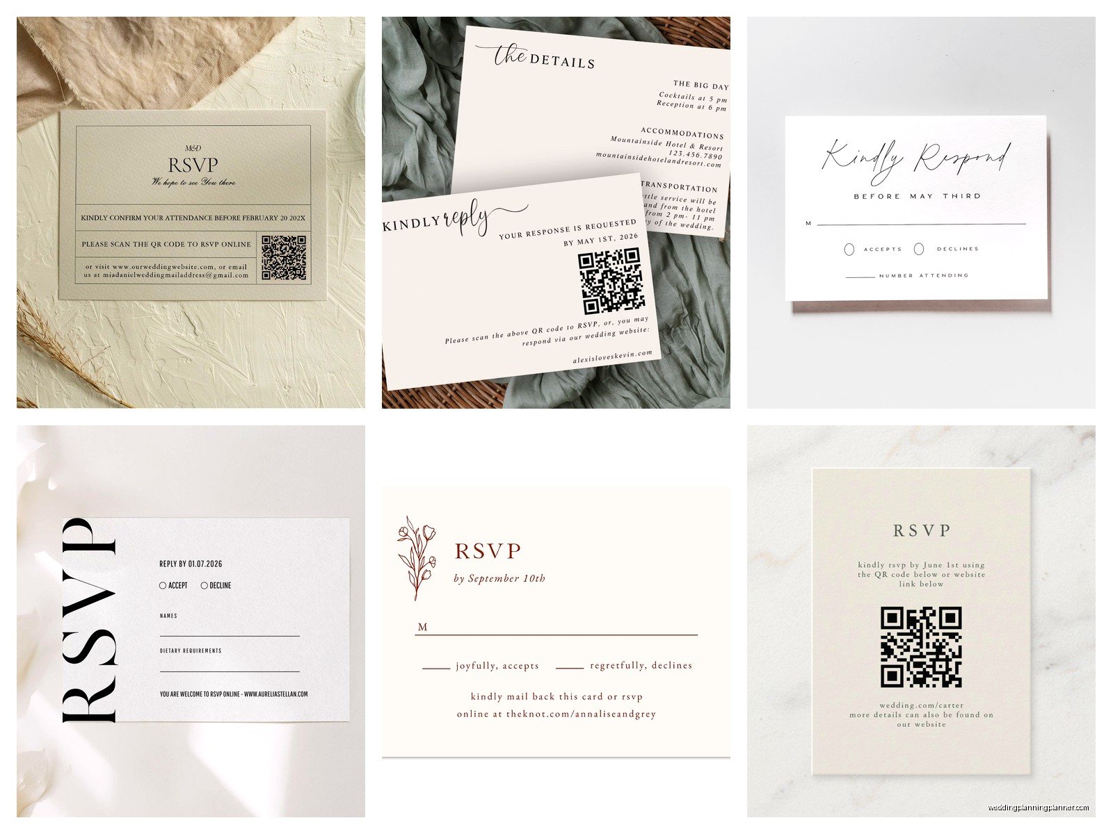 Sample RSVP Cards: Response Card Examples