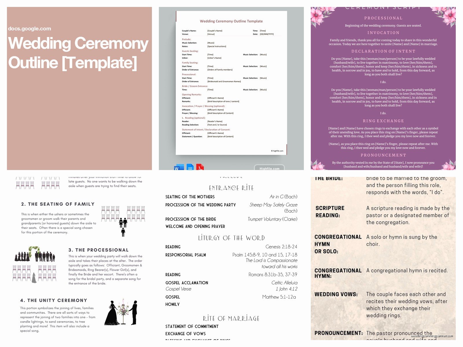 Sample Wedding Ceremony Outline: Sample Ideas & Examples