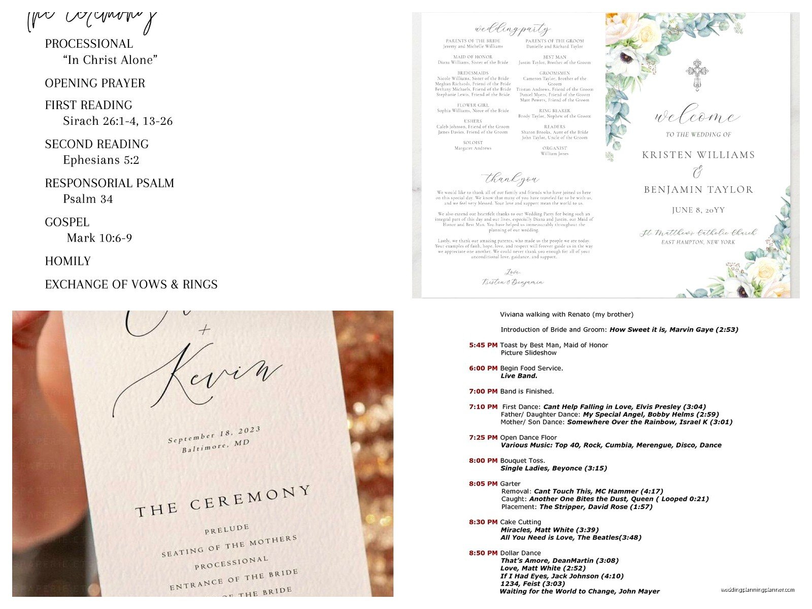 Sample Wedding Ceremony Program: Order Service Examples