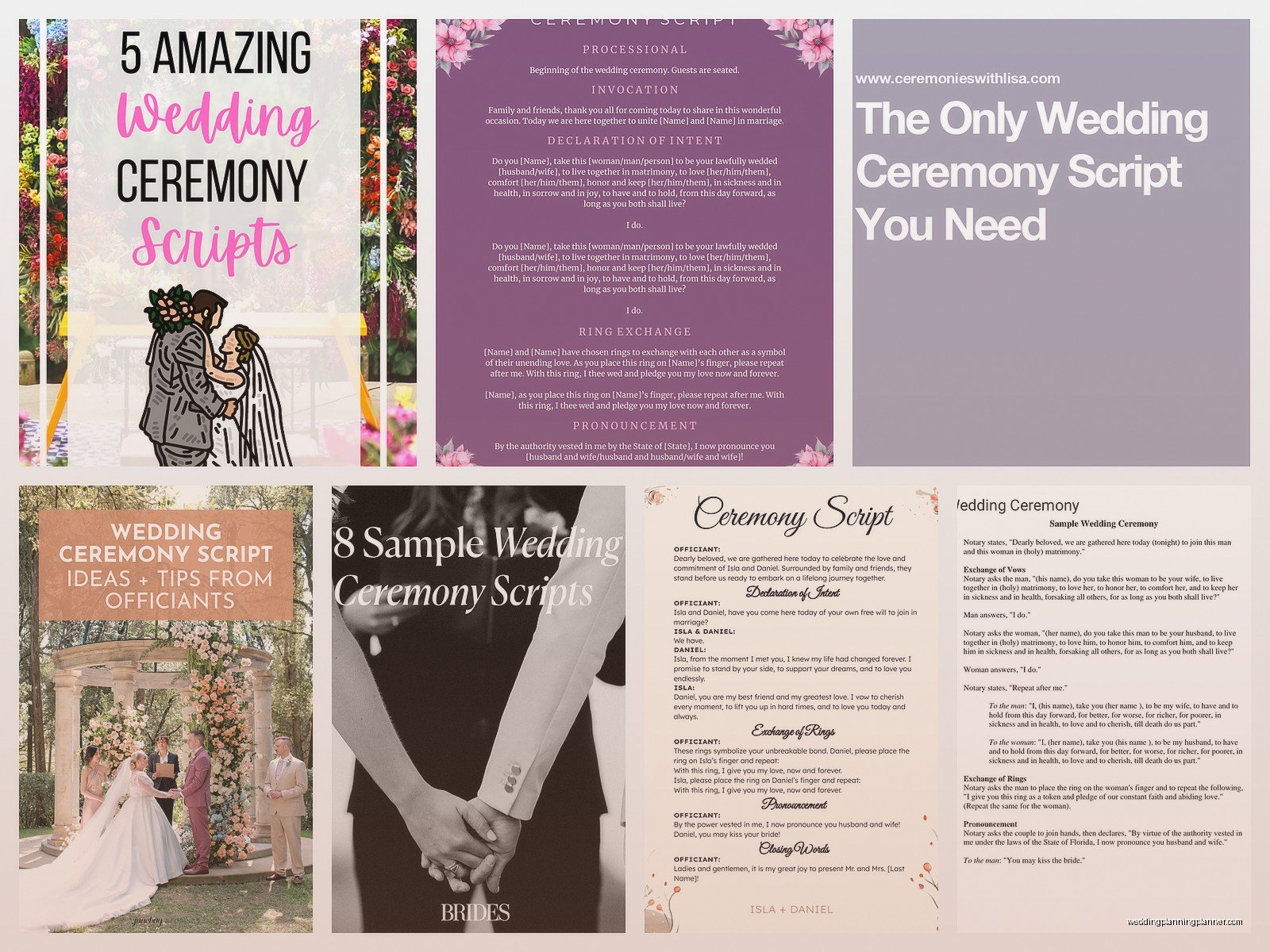 Sample Wedding Ceremony Script: Sample Ideas & Examples
