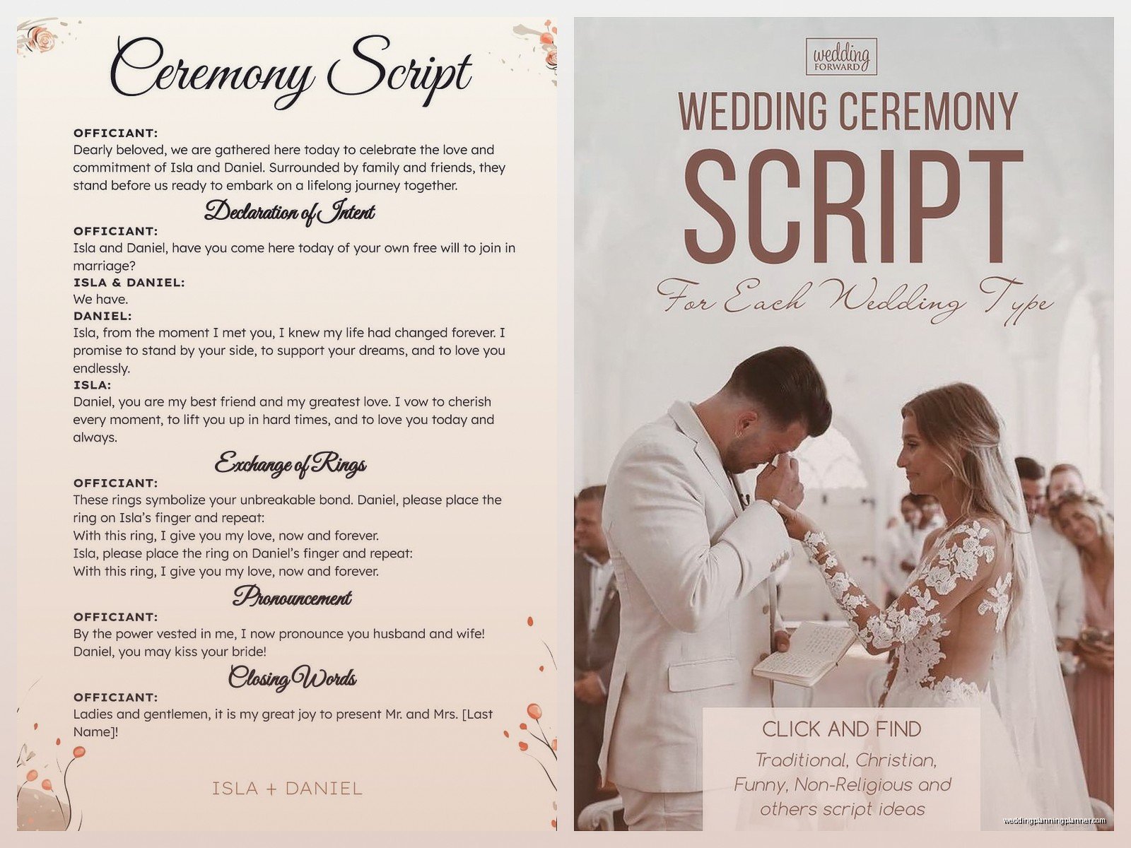 Sample Wedding Ceremony Script: Sample Ideas & Examples