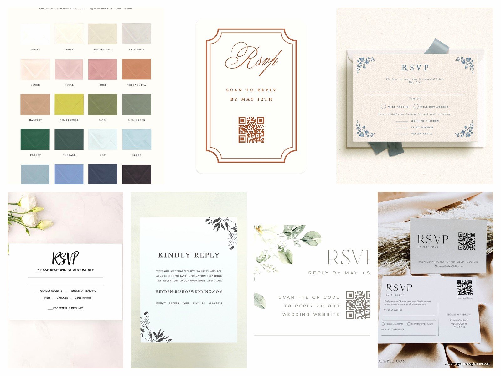 Sample Wedding RSVP Cards: Response Examples