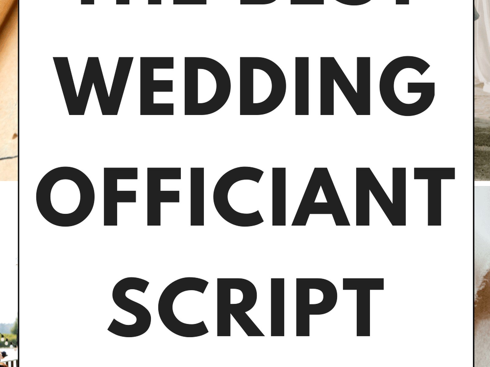 Sample Wedding Script: Sample Ideas & Examples